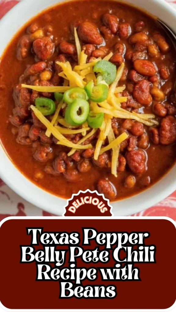 Copycat Texas Pepper Belly Pete Chili Recipe with Beans