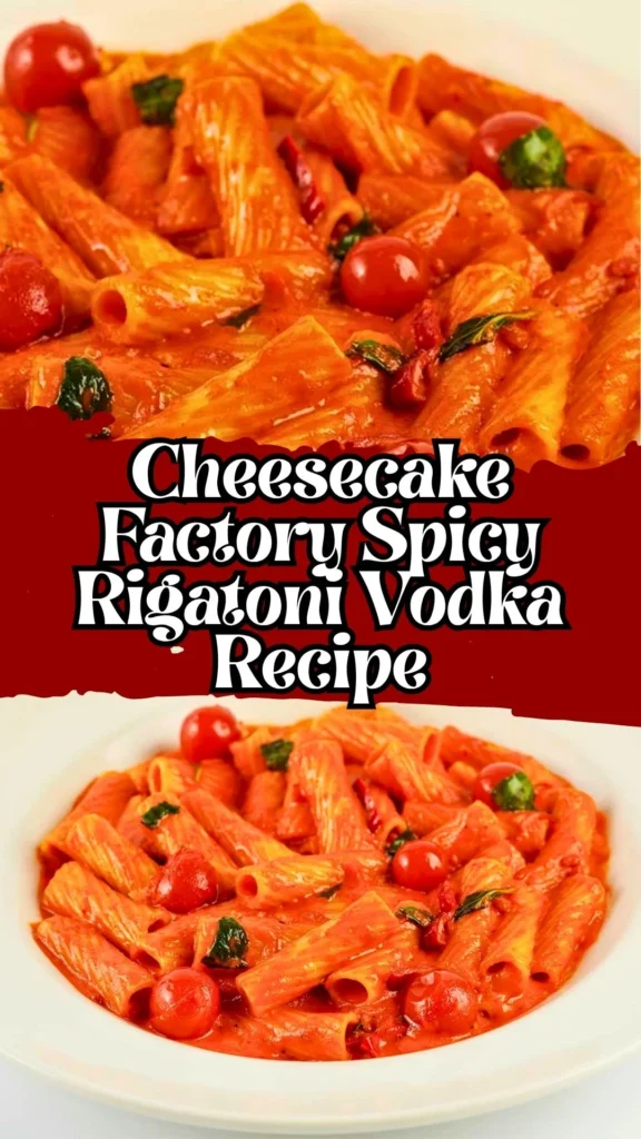 Cheesecake Factory Spicy Rigatoni Vodka