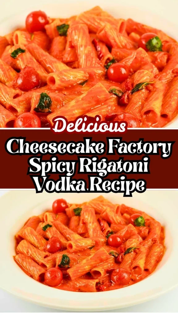 Delicious Cheesecake Factory Spicy Rigatoni Vodka Recipe