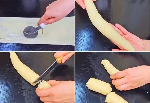 Finish Rolling Shape into Cones & Divide