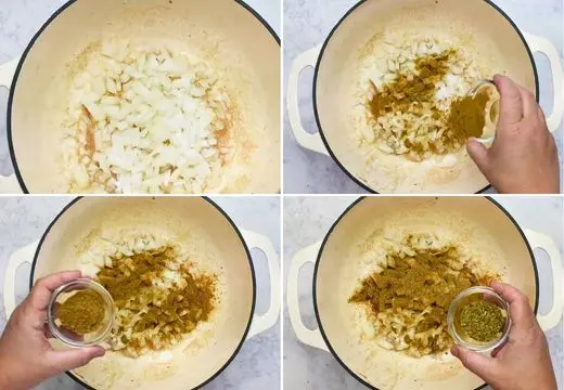 Sauté the Aromatics and Spices