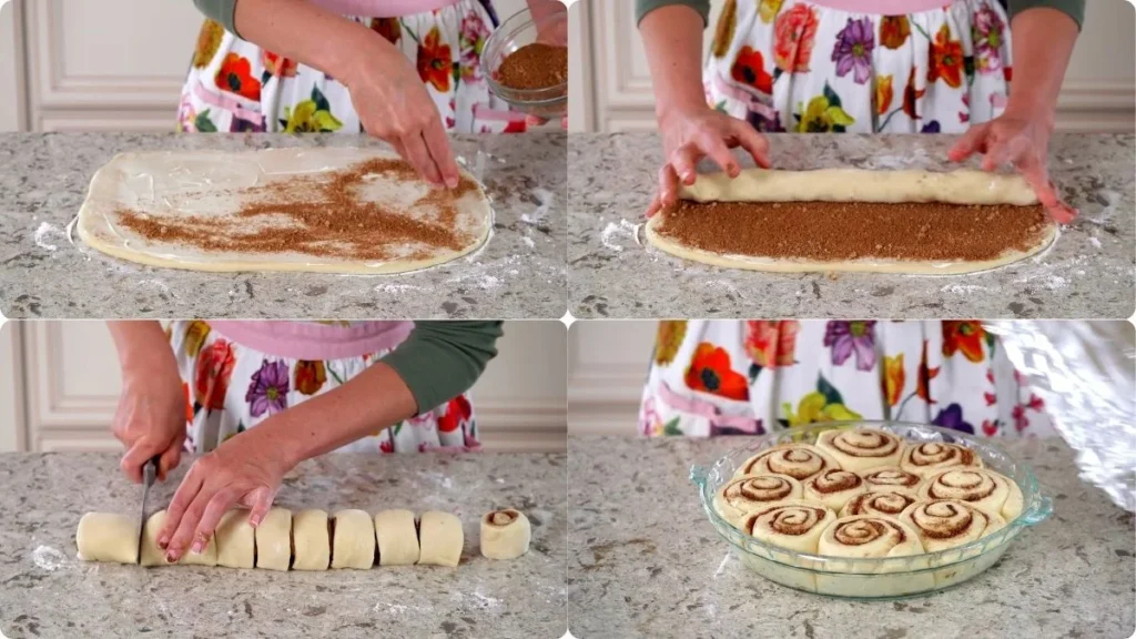 Preparing the Sallys Baking Addiction Cinnamon Rolls
