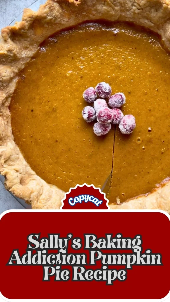 Copycat Sallys Baking Addiction Pumpkin Pie Recipe