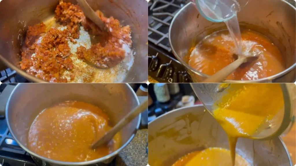 Preparing the Texas de Brazil Lobster Bisque Recipe