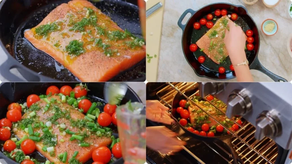Preparing the Yard House Mediterranean Salmon Recipe